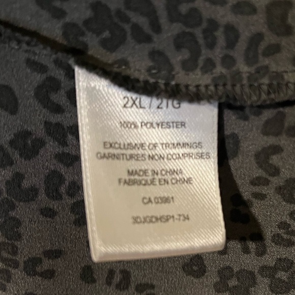 Denver Hayes leopard shift dress with pockets, size 2X - Picture 4 of 5